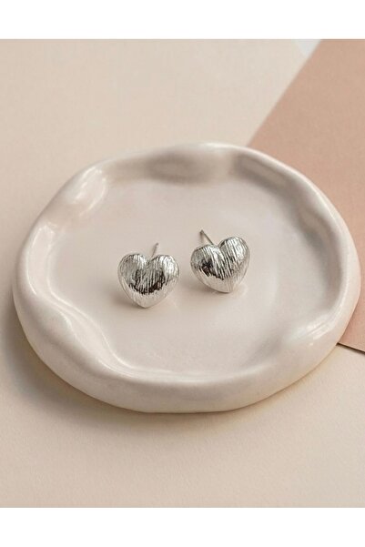 Accessories Kadın Gümüş Renk Kalpli küpe