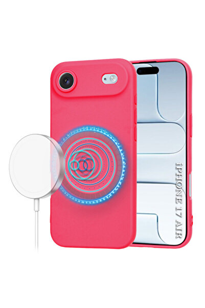 Techsuit Husă din silicon pentru iPhone 17 Air SoftFlex MagSafe, fuchsia