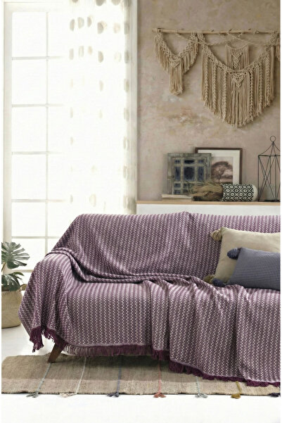 rellhome Cotton Fringed Sofa Cover Multi-Purpose Cover |   Sofa Shawl |   Sof...