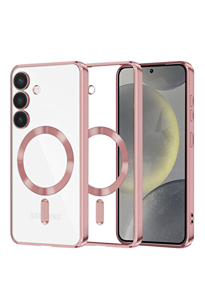 Techsuit Carcasă Premium pentru Samsung Galaxy S24 Luxury Crystal MagSafe, Roz