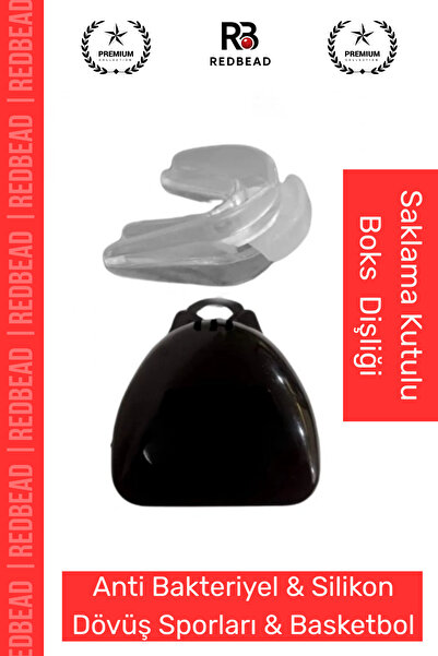 Redbead #Dişlik Koruma Kutulu Müsabaka Antreman Kick Boks Dövüş Basketbol Sil...