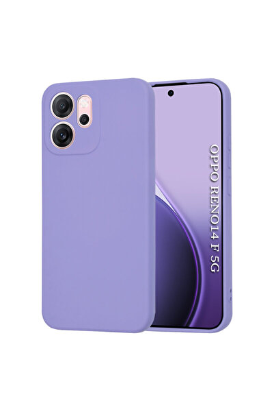 Techsuit Силиконов калъф за Oppo Reno 14 F SoftFlex, виолетов