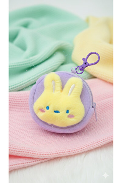 Şirin Sevimli Kulaklı Mini Peluş Bozuk Para Cüzdanı - Çanta Aksesuarı