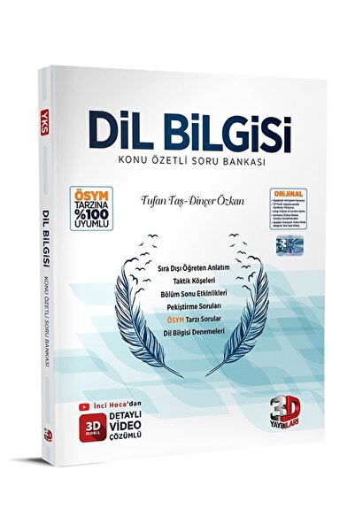 3D Yayınları 2026-2027 Müfredat YKS Dil Bilgisi Konu Özetli Soru Bankası %100...