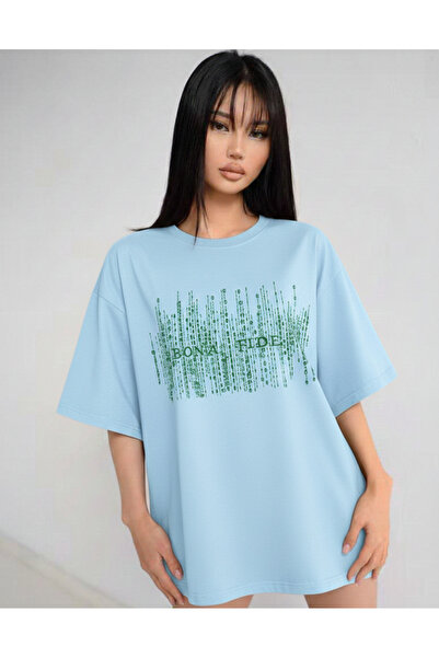 Mayer Butik Unisex Men/Women Bona Fide Printed Oversize Cotton Crew Neck T-Shirt