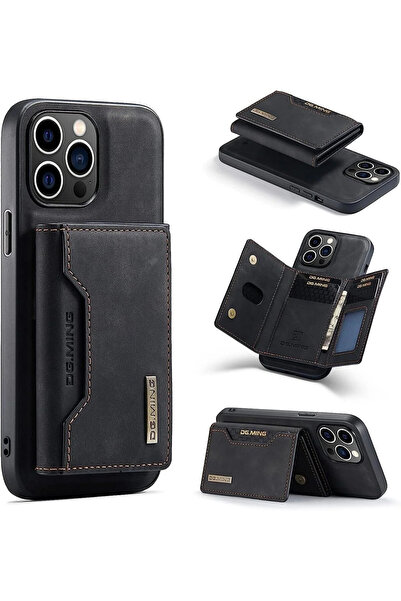 CaseHub حافظة جلدية متوافقة مع iPhone 15 Pro Max مع محفظة مغناطيسية قابلة للف...