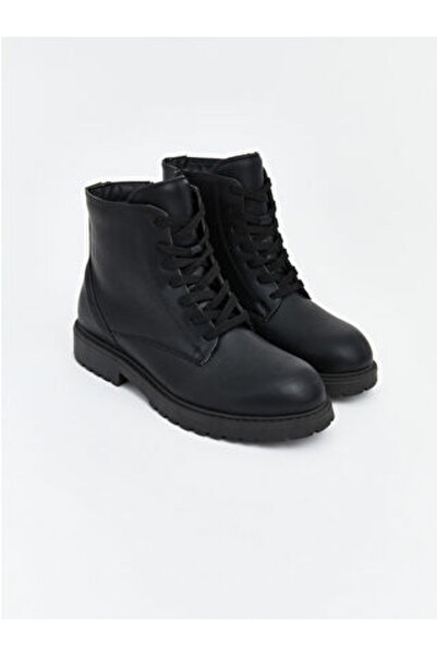 LC Waikiki Black Men's Lace up Boots