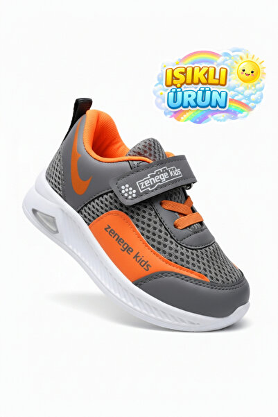 ZENEGE Lighted Unisex Children's Sports Shoes (Girls Boys) Velcro Orthopedic