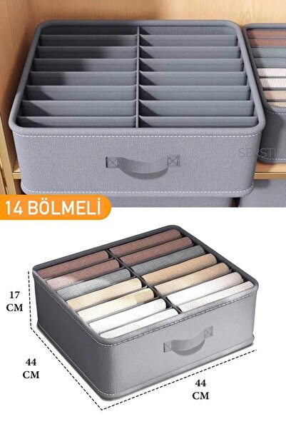 ROYALHOUSE 14-Compartment Drawer/Closet Organizer for Clothes, Towels, and Du...