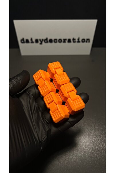 daısydecoratıon مكعب لا نهاية له، مكعب التوتر، مكعب متحرك باللون البرتقالي