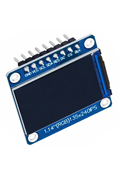 Voltaj 1.14 inch ST7789V Chip 135×240 RGB TFT IPS 8 Pin LCD Ekran Modülü