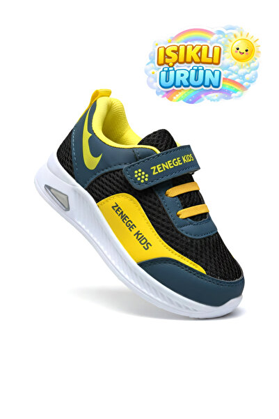 ZENEGE Lighted Unisex Children's Sports Shoes (Girls Boys) Velcro Orthopedic