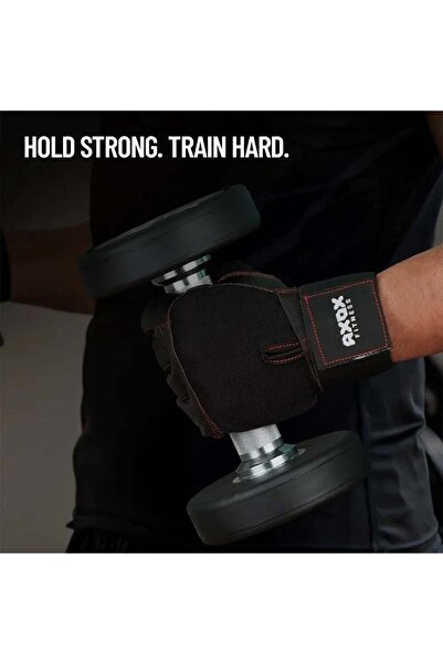 AXOX Leather Weightlifting Gloves - L