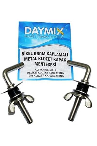 GARENTAS Nikel Krom Kaplamalı Metal Klozet Kapak Menteşesi, Alttan Sıkmalı