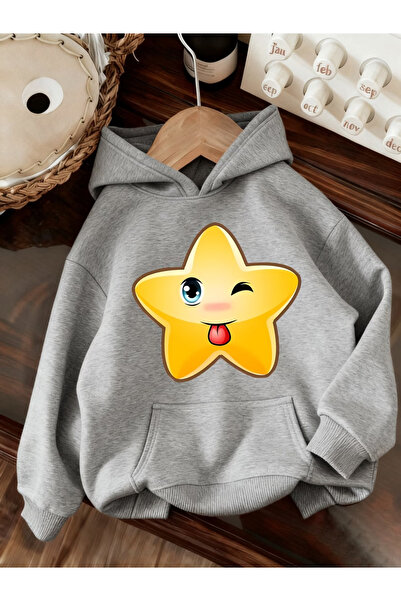 Rayan & Hoor Style Star Printed Oversize Unisex Premium Black Hoodie