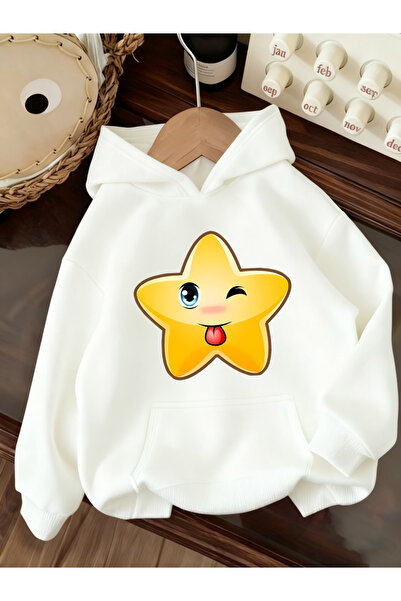 Rayan & Hoor Style Star Printed Oversize Unisex Premium Black Hoodie