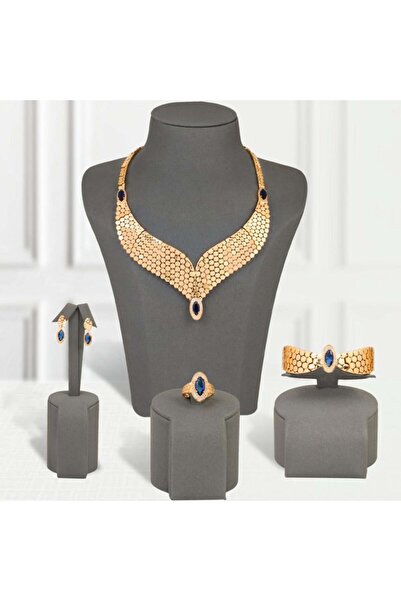 Generic طقم بديل الذهب جناح الصقر ازرق