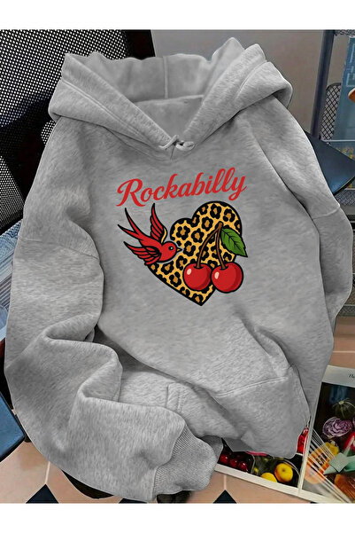 Rayan & Hoor Style Gray Printed Oversize Unisex Premium Black Hoodie