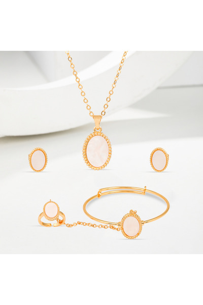 Generic طقم اطفال بديل الذهب ألوان الفيروز صمم خصيصا للأميرات الصغار! - ابيض