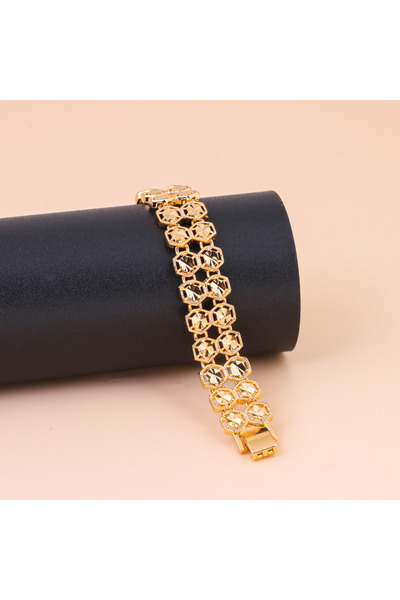 Generic أسورة بديل الذهب نقوش الأناقة لا يسبب الحساسيه