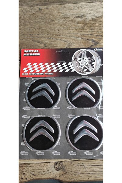 GARDENAUTO Citroen Wheel Hub Hubcap 60mm Compatible Aluminum Adhesive 4-Piece...