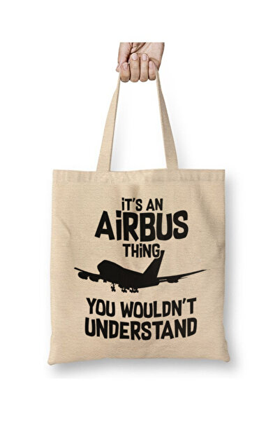 Toyaso Stewardess Gift Aviation Airbus White Tote Bag Long Handle Shopping Ba...