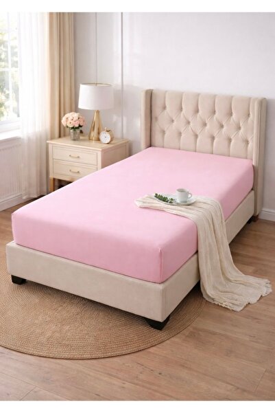 ÖZteks 100-200 cm Single Size Cotton Pink Color Combed Sheet