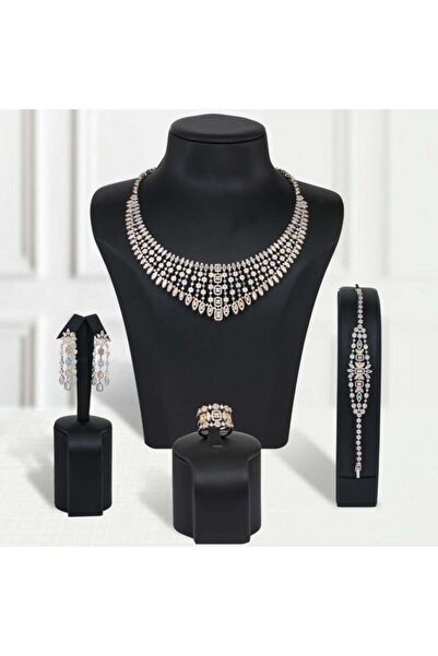 Generic طقم بديل الذهب الماس الملكي لايسبب الحساسيه