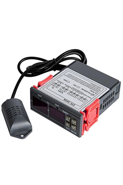 Voltaj STC-3028 220V LCD Ekranlı Problu Termostat Dijital Sıcaklık Kontrol Ci...