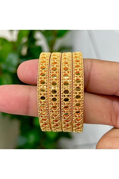 Generic 4 Children's Gold Plated Bangles - Size 14