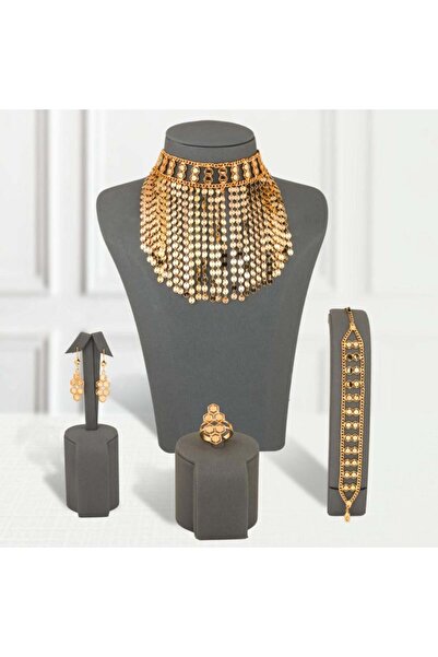 Generic طقم بديل الذهب أناقة الذهب الشرقي لايسبب الحساسيه