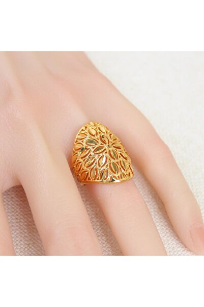 Generic خاتم بديل الذهب بتصميم أوراق لايسبب الحساسيه - مقاس يأتي الخاتم مفتوح...