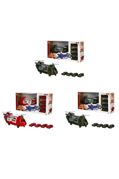 Sunman 4782 Sun-Ryl-Mxx-Garaj Set Police Ambulance Soldier Transporter Helico...