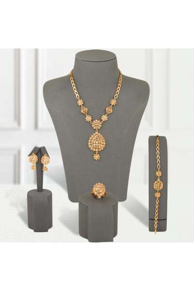 Generic طقم بديل الذهب زهور الذهب لايسبب الحساسيه