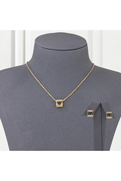 Generic طقم بديل الذهب مربع القلب