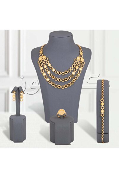 Generic طقم ادورا زهور المتصلة بديل الذهب