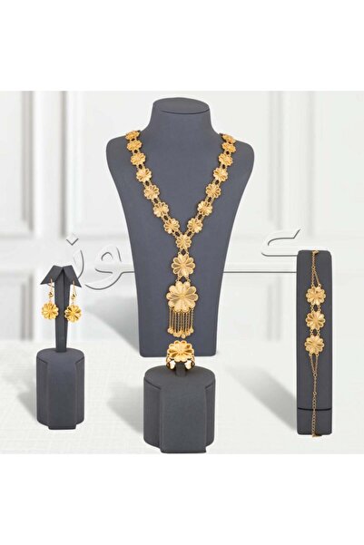 Generic طقم زهره الاحقوان العملاق بديل الذهب