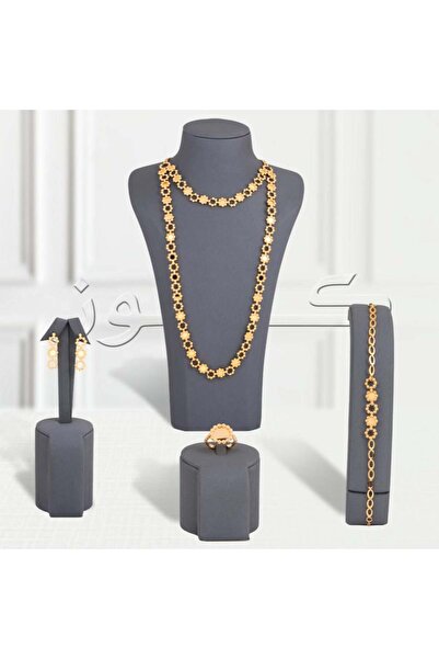 Generic طقم الزهور المتصلة بديل الذهب