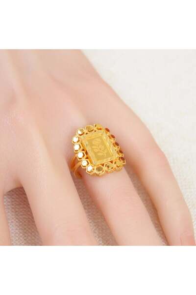 Generic خاتم بديل الذهب تاج الوردة لايسبب الحساسيه - مقاس يأتي الخاتم مفتوح م...