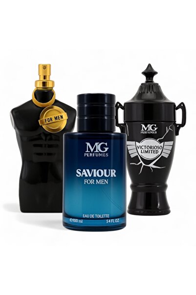 MG Σετ ανδρικών αρωμάτων 3 x 100 ml μακράς διαρκείας - φρέσκα και ξυλώδη αρώμ...