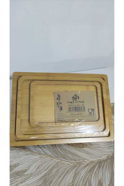 Esse Dekoratif Ahşap Tabak ve Sunum Tepsisi - Masif Kahve ve Kahvaltı Sunumluğu