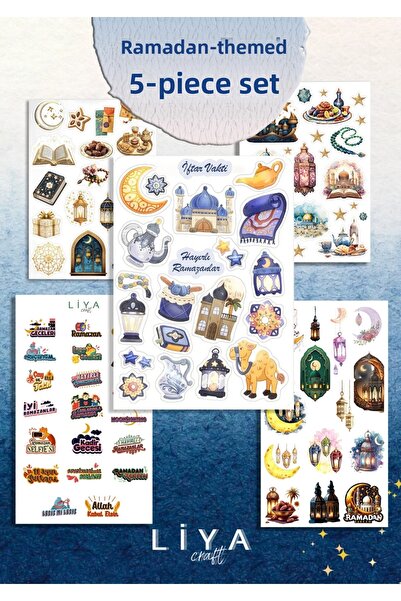 LiyaCraft Set superb de 5 autocolante Ramadan