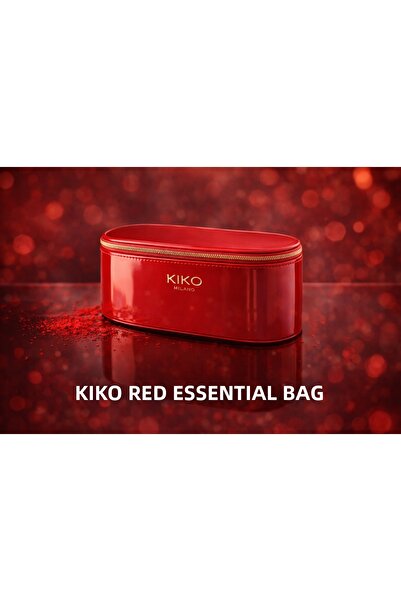 Kiko Милано Червена основна чанта Яркочервена чанта за грим