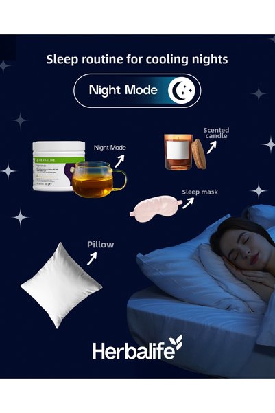 Herbalife Night Mode Saffron Extract Sleep Support Powder 180g Chamomile & Peach Flavored
