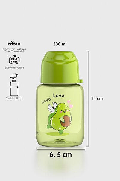 Renga Moi Baby Patterned 330 ml Tritan Bottle 912061 Green