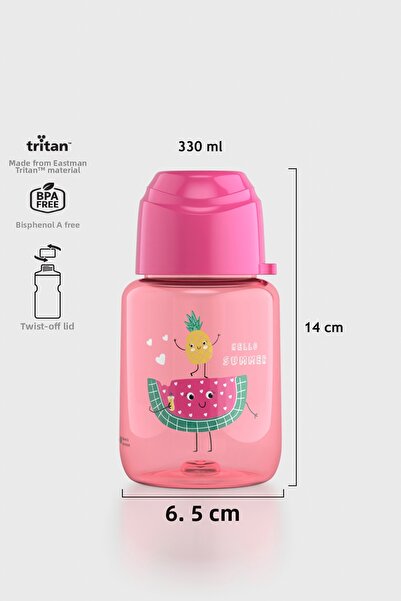 Renga Moi Baby Patterned 330 ml Tritan Bottle 912061 Pink