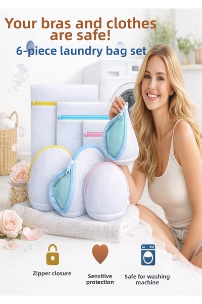 MorBebe Set de 3 plase colorate cu fermoar pentru spălarea rufelor I Set de 3...