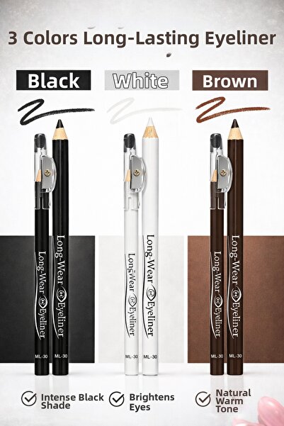 MAQYA KOZMETİK Matte Finish Black Eyeliner - White Eyeliner - Brown Eyeliner ...