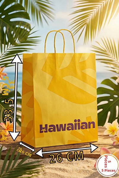 Pusula Marketim حقيبة هدايا فاخرة بتصميم هاواي - حقيبة هدايا بنمط غريب وواسعة...