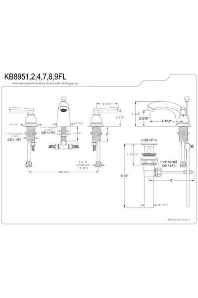 Yıldızan صنبور حمام صغير من النحاس KB8952FL Royale-Breitgefaechert من esnshop...